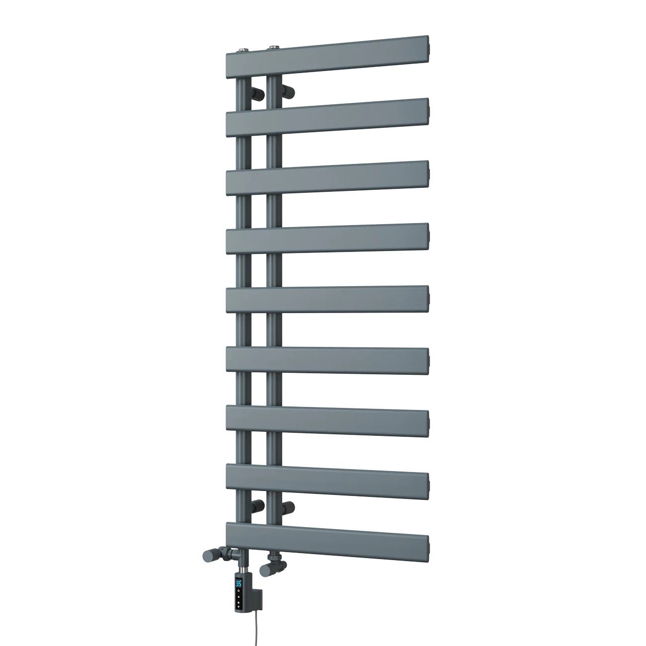 Agar - Anthracite Dual Fuel Towel Rail H1156mm x W500mm Thermostatic WIFI - Image 2