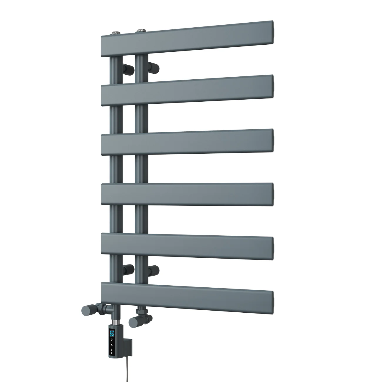 Agar - Anthracite Dual Fuel Towel Rail H748mm x W500mm Thermostatic WIFI - Image 2