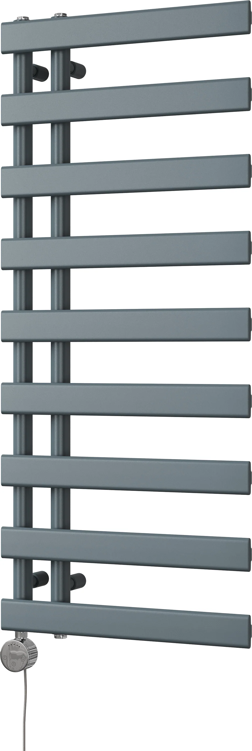 Agar - Anthracite Electric Towel Rail H1156mm x W500mm 500w Thermostatic