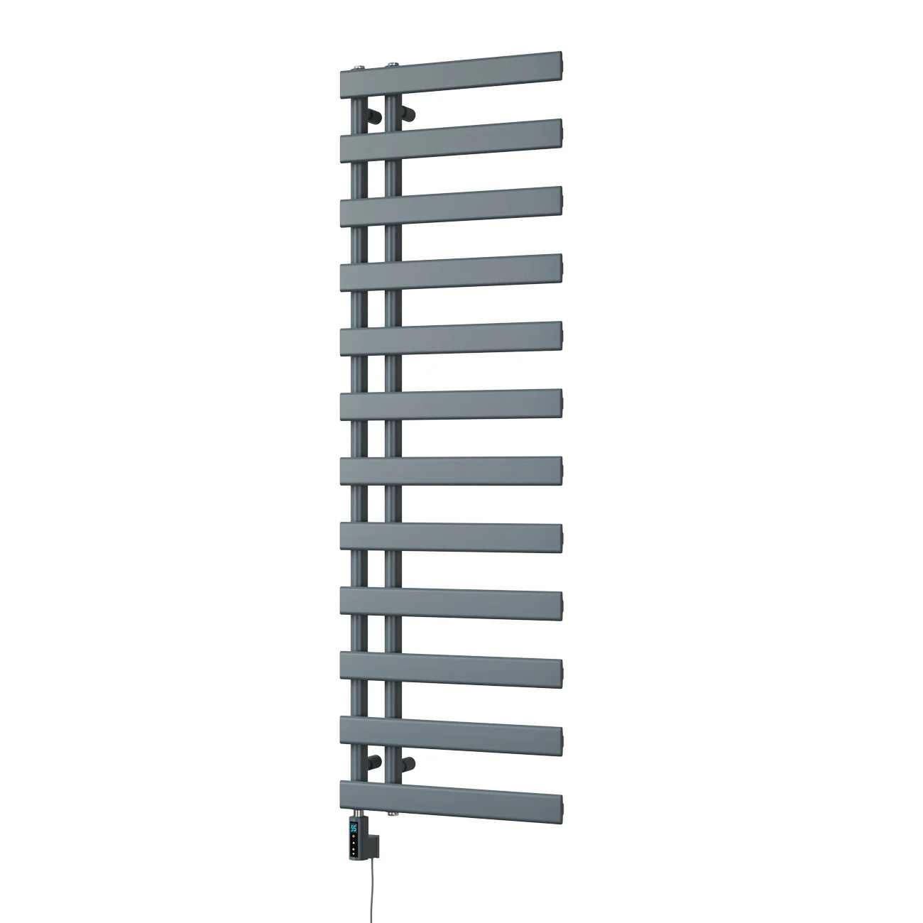 Agar - Anthracite Electric Towel Rail H1564mm x W500mm 600w Thermostatic WIFI - Image 2