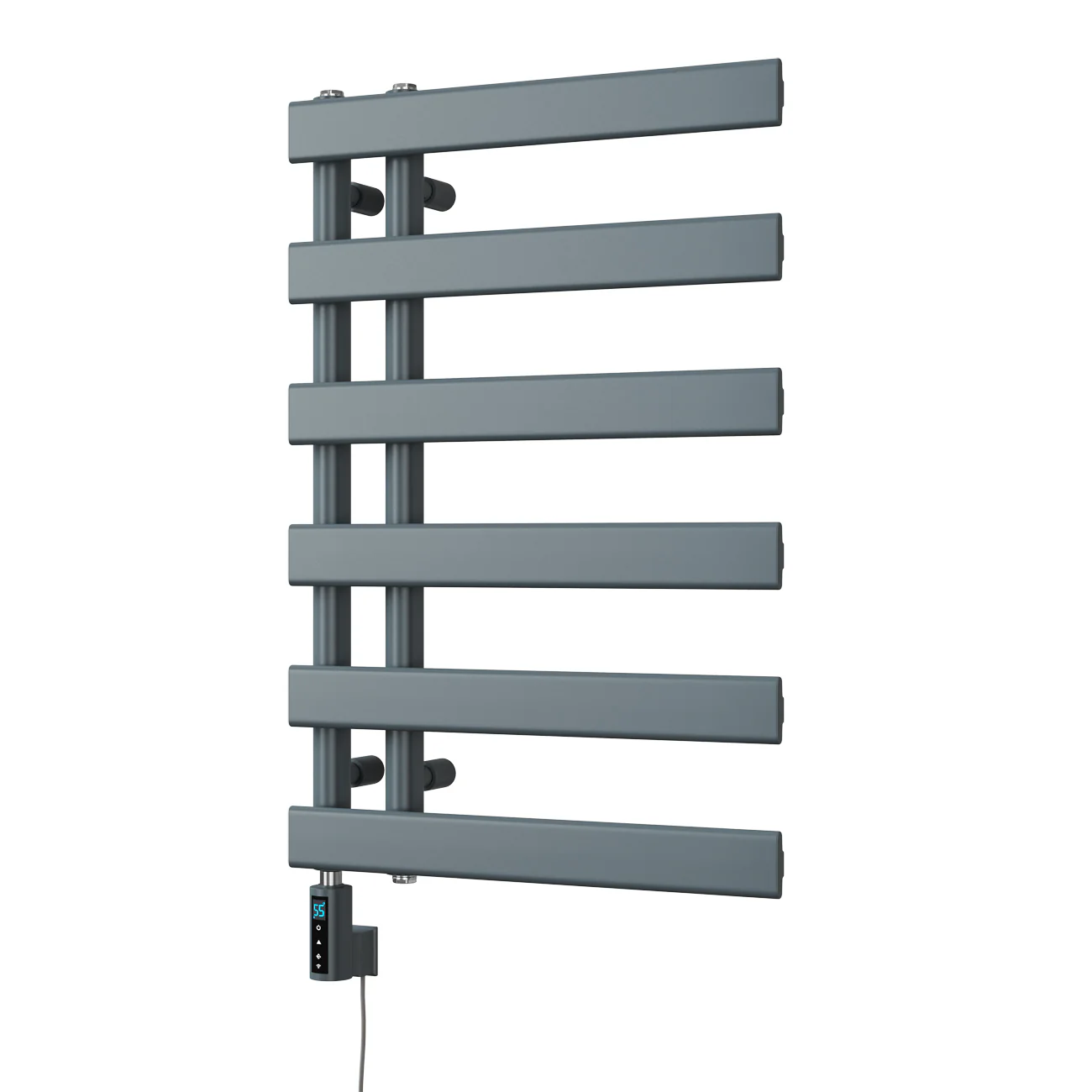 Agar - Anthracite Electric Towel Rail H748mm x W500mm 300w Thermostatic WIFI - Image 2