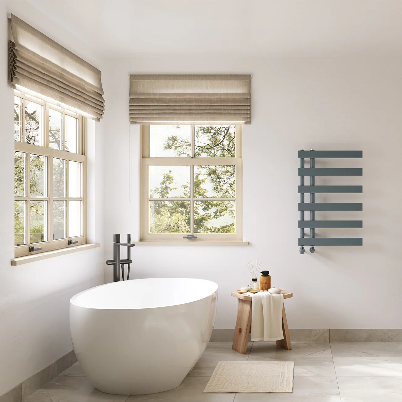 Agar - Anthracite Towel Radiator - H748mm x W500mm - Image 3