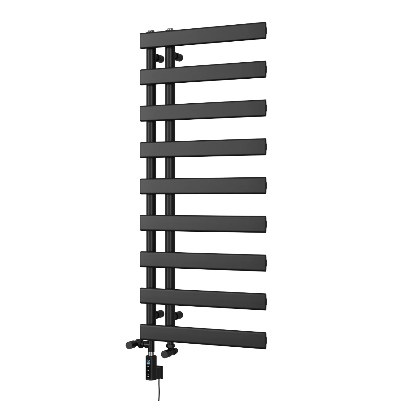 Agar - Black Dual Fuel Towel Rail H1156mm x W500mm Thermostatic WIFI - Image 2