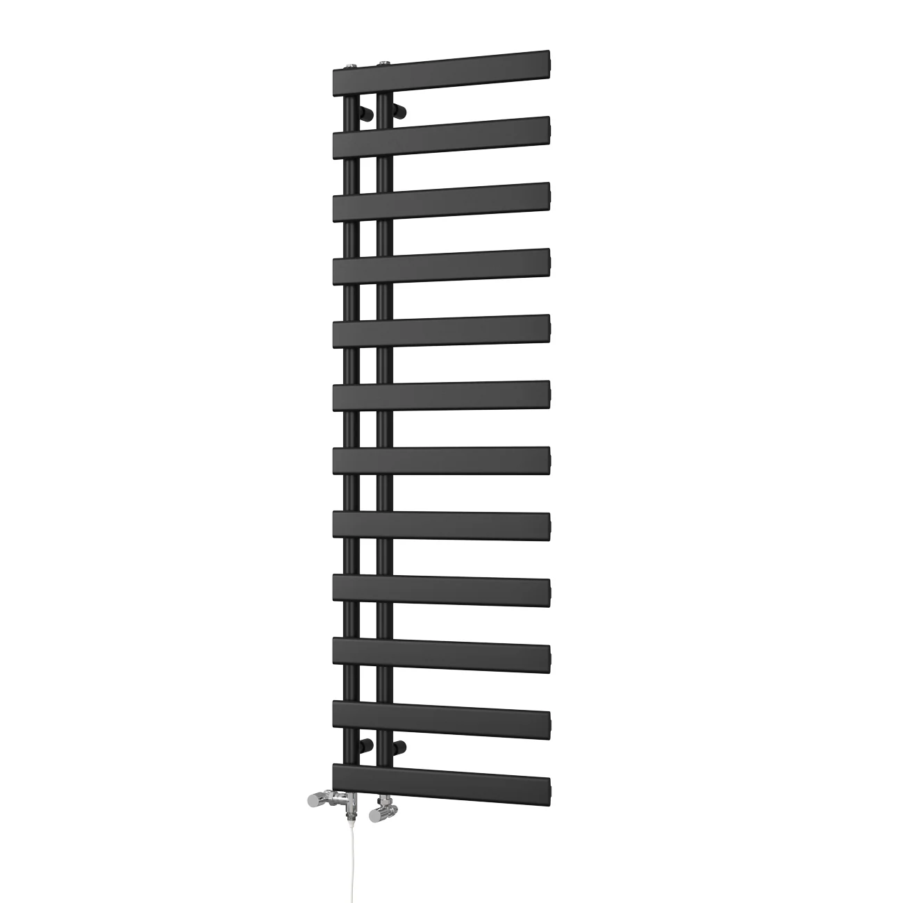 Agar - Black Dual Fuel Towel Rail H1564mm x W500mm Standard - Image 2