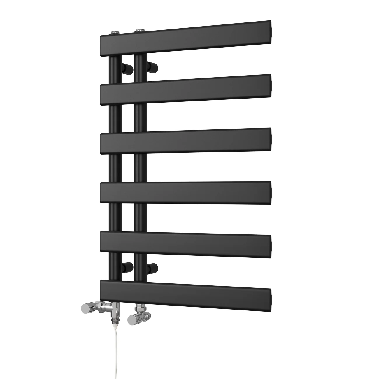 Agar - Black Dual Fuel Towel Rail H748mm x W500mm Standard - Image 2