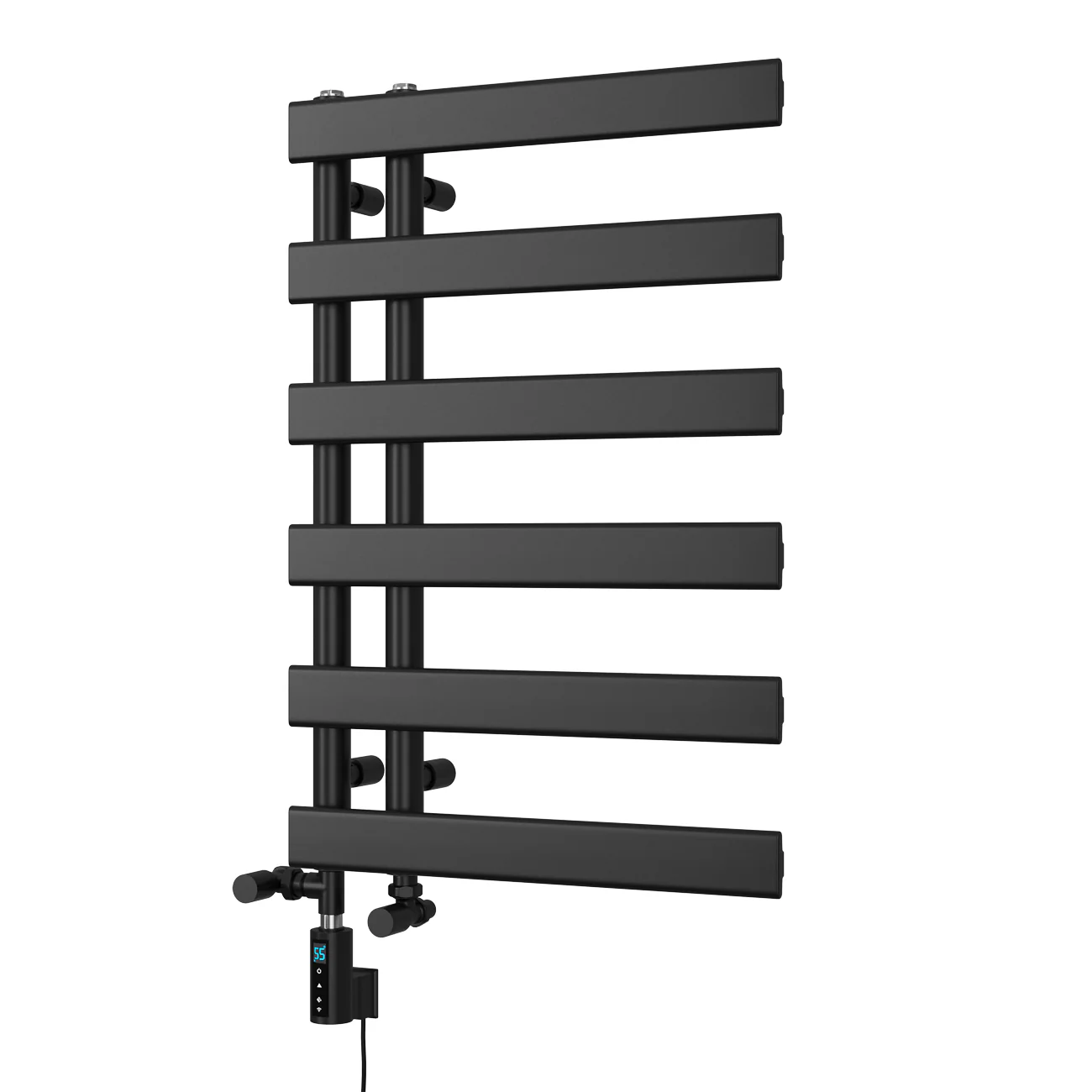 Agar - Black Dual Fuel Towel Rail H748mm x W500mm Thermostatic WIFI - Image 2