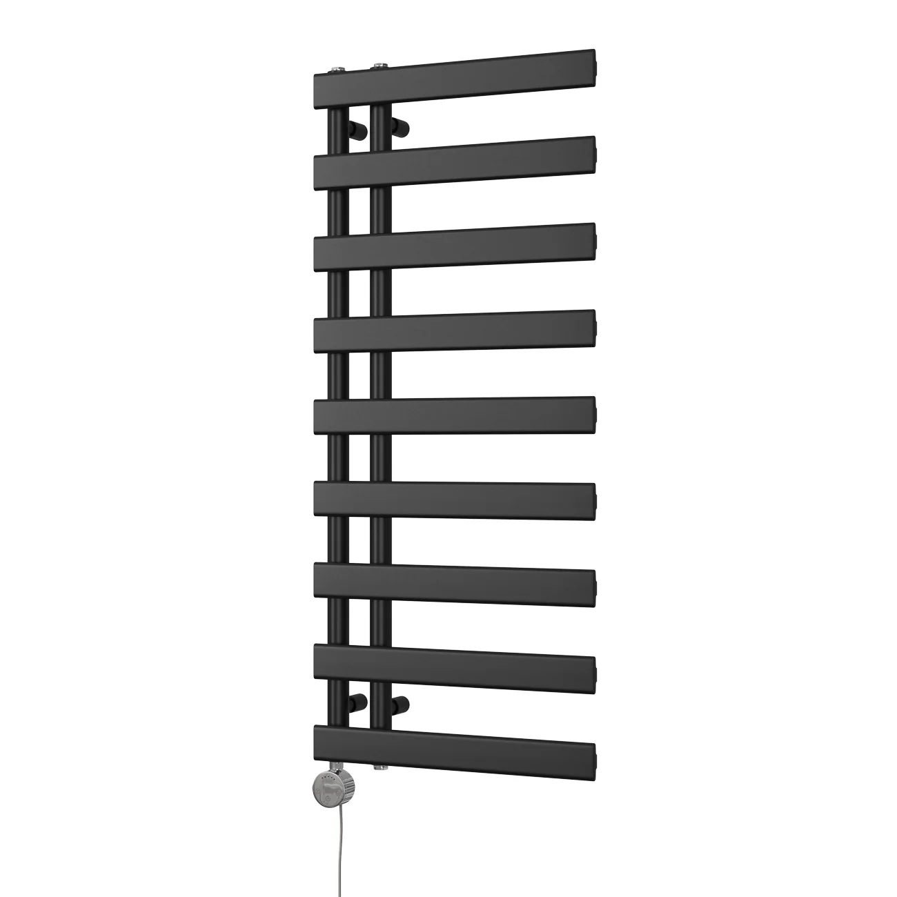 Agar - Black Electric Towel Rail H1156mm x W500mm 500w Thermostatic - Image 2