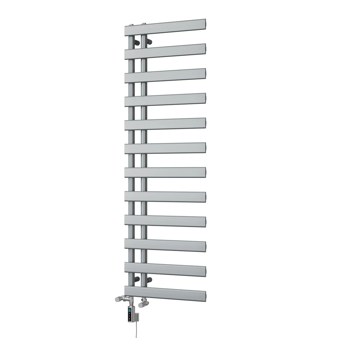Agar - Silver Dual Fuel Towel Rail H1564mm x W500mm Thermostatic WIFI - Image 2
