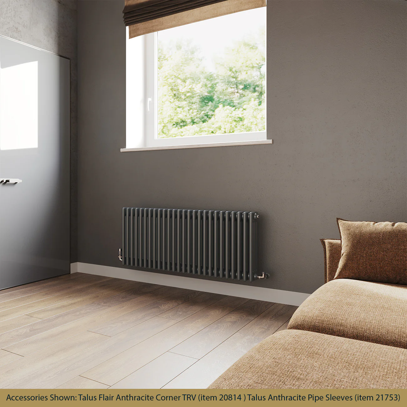 Alpha - Anthracite Column Radiator H500mm x W1164mm 4 Column - Image 2