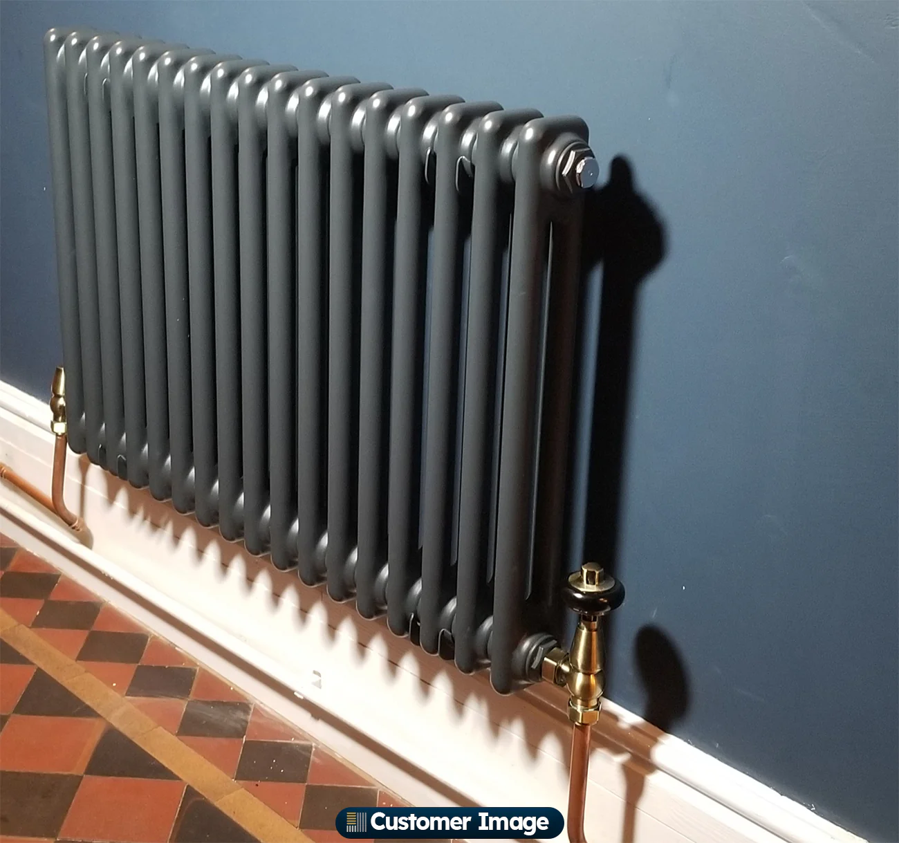 Alpha - Anthracite Column Radiator H500mm x W768mm 2 Column - Feet Included - Image 7