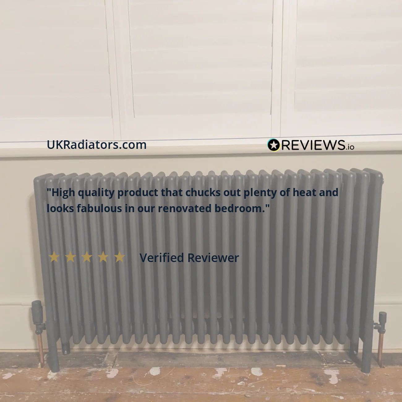 Alpha - Anthracite Column Radiator H600mm x W1164mm 4 Column - Image 4