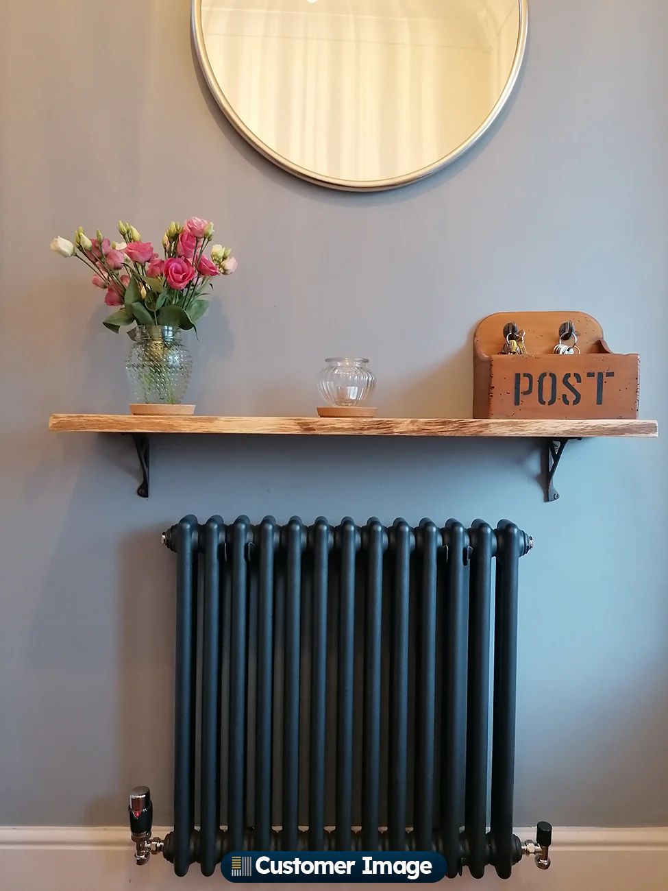 Alpha - Anthracite Column Radiator H600mm x W592mm 2 Column - Feet Included - Image 6