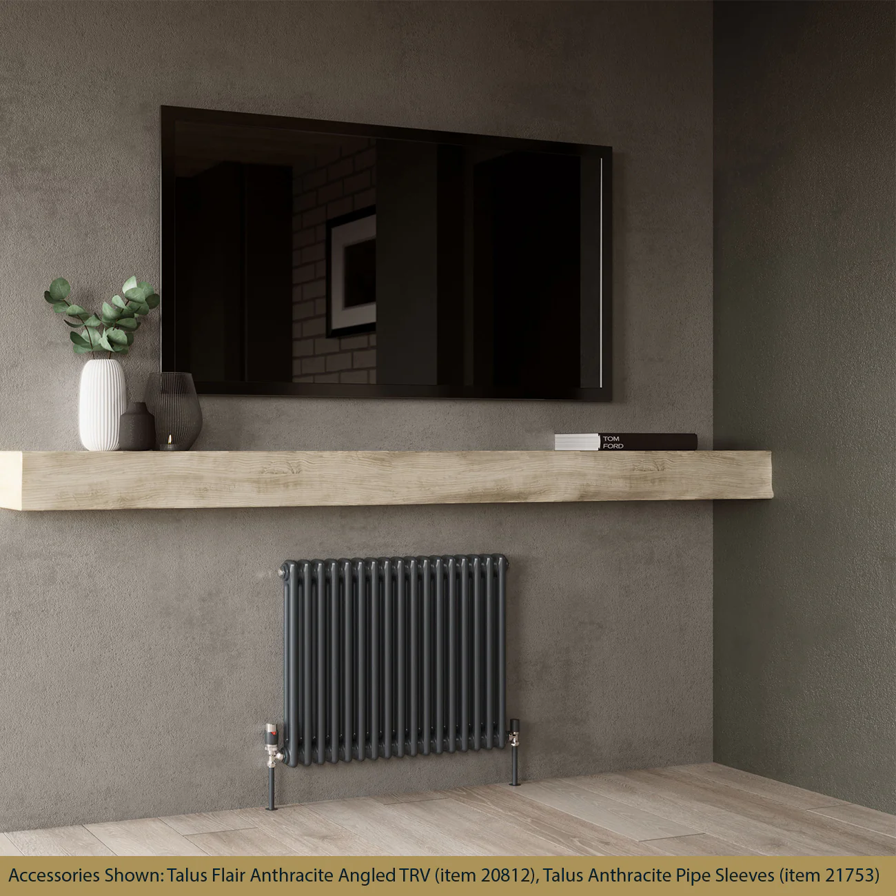 Alpha - Anthracite Column Radiator H600mm x W768mm 4 Column - Image 2