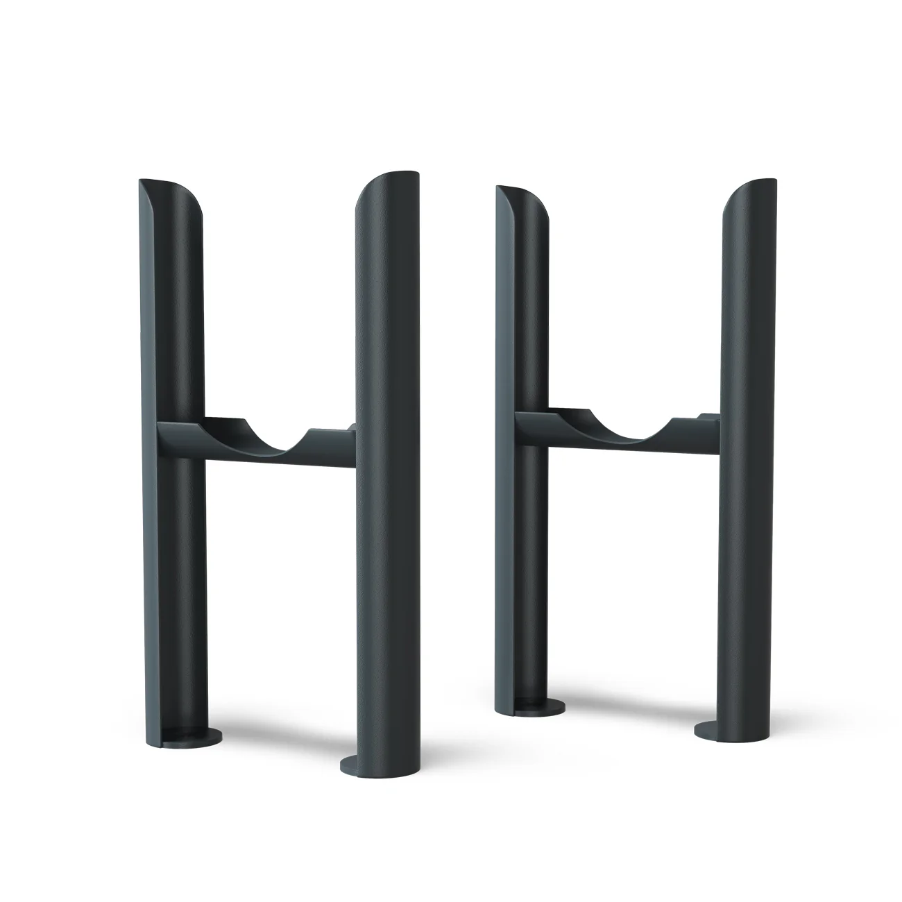 Alpha - Anthracite Vertical Column Radiator H1800mm x W376mm 3 Column - Feet Included - Image 4