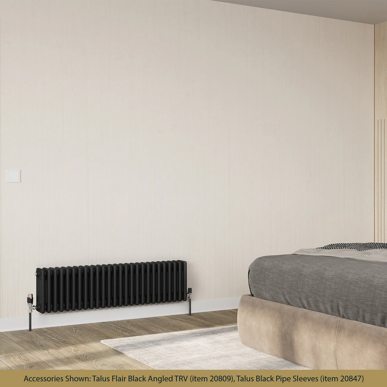 Alpha - Black Column Radiator H300mm x W1164mm 4 Column - Image 2