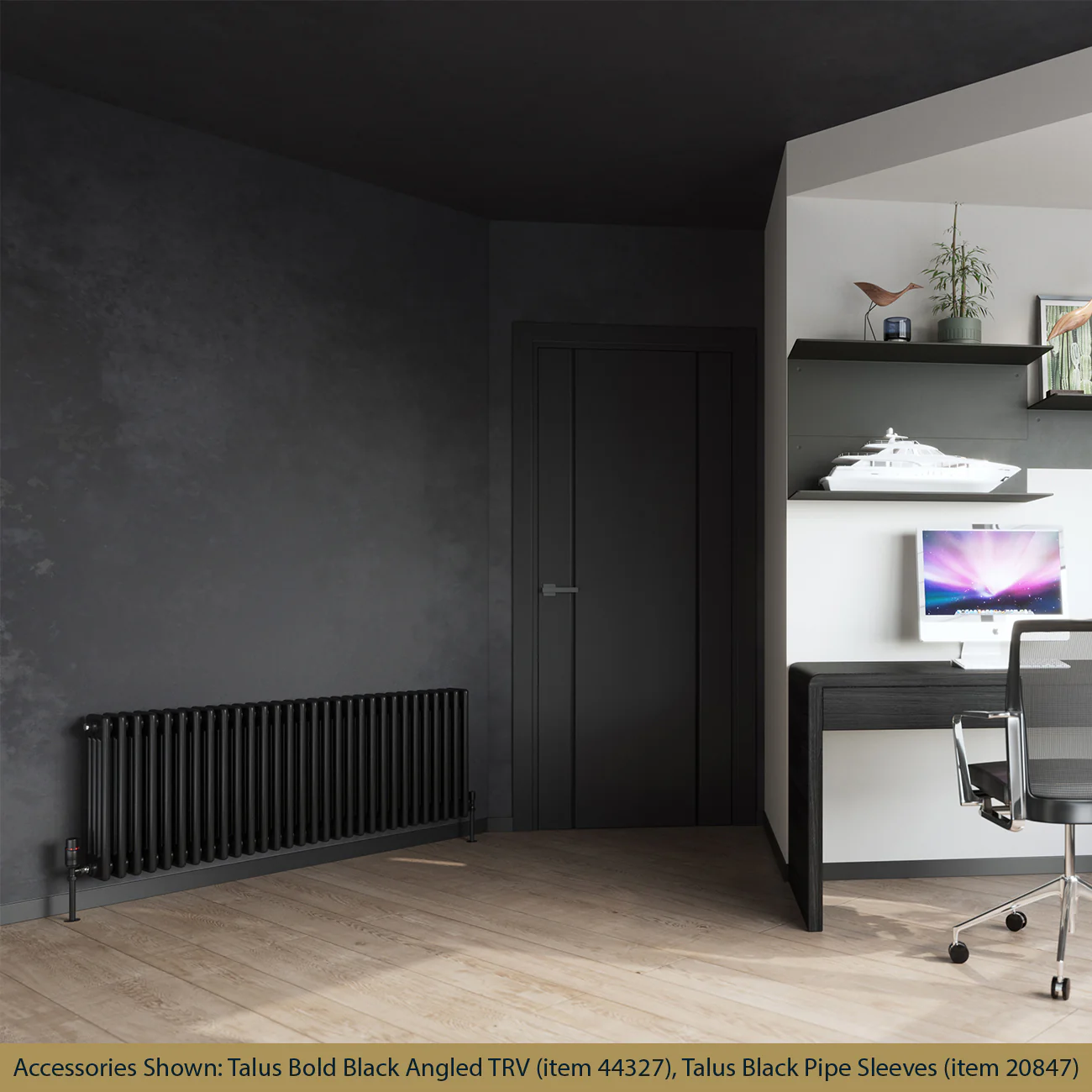Alpha - Black Column Radiator H500mm x W1340mm 4 Column - Image 2
