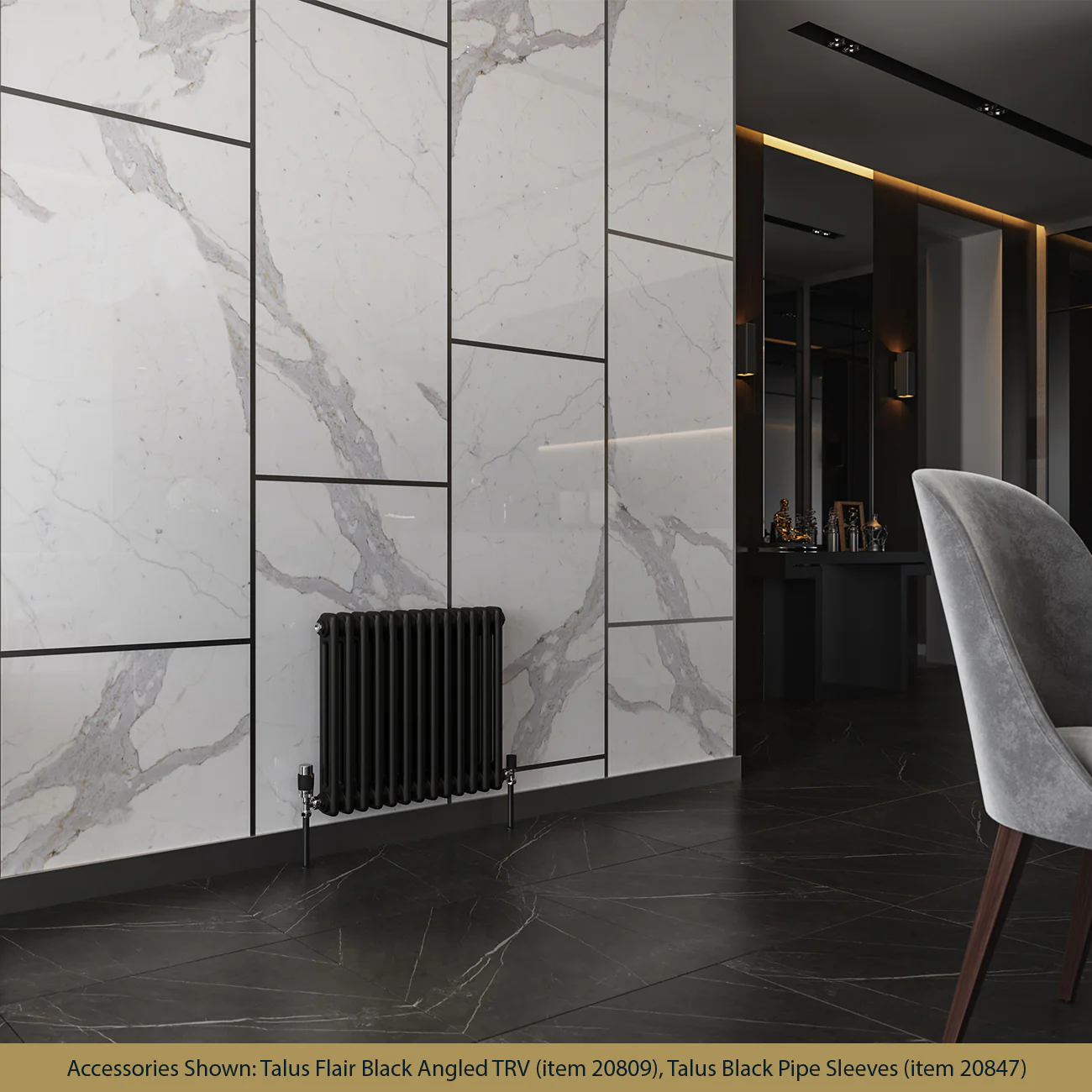 Alpha - Black Column Radiator H500mm x W592mm 2 Column - Image 2