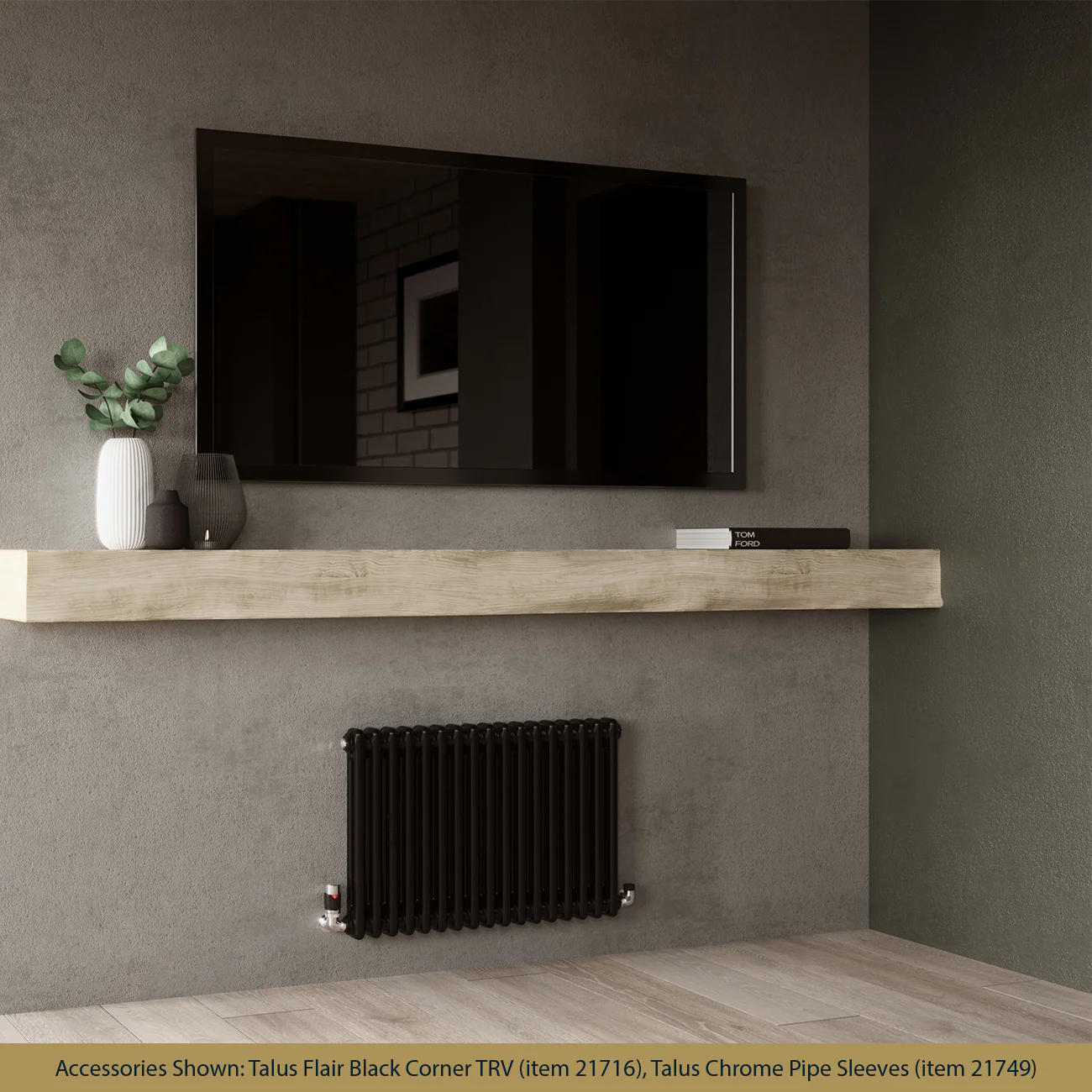 Alpha - Black Column Radiator H500mm x W768mm 2 Column - Image 2
