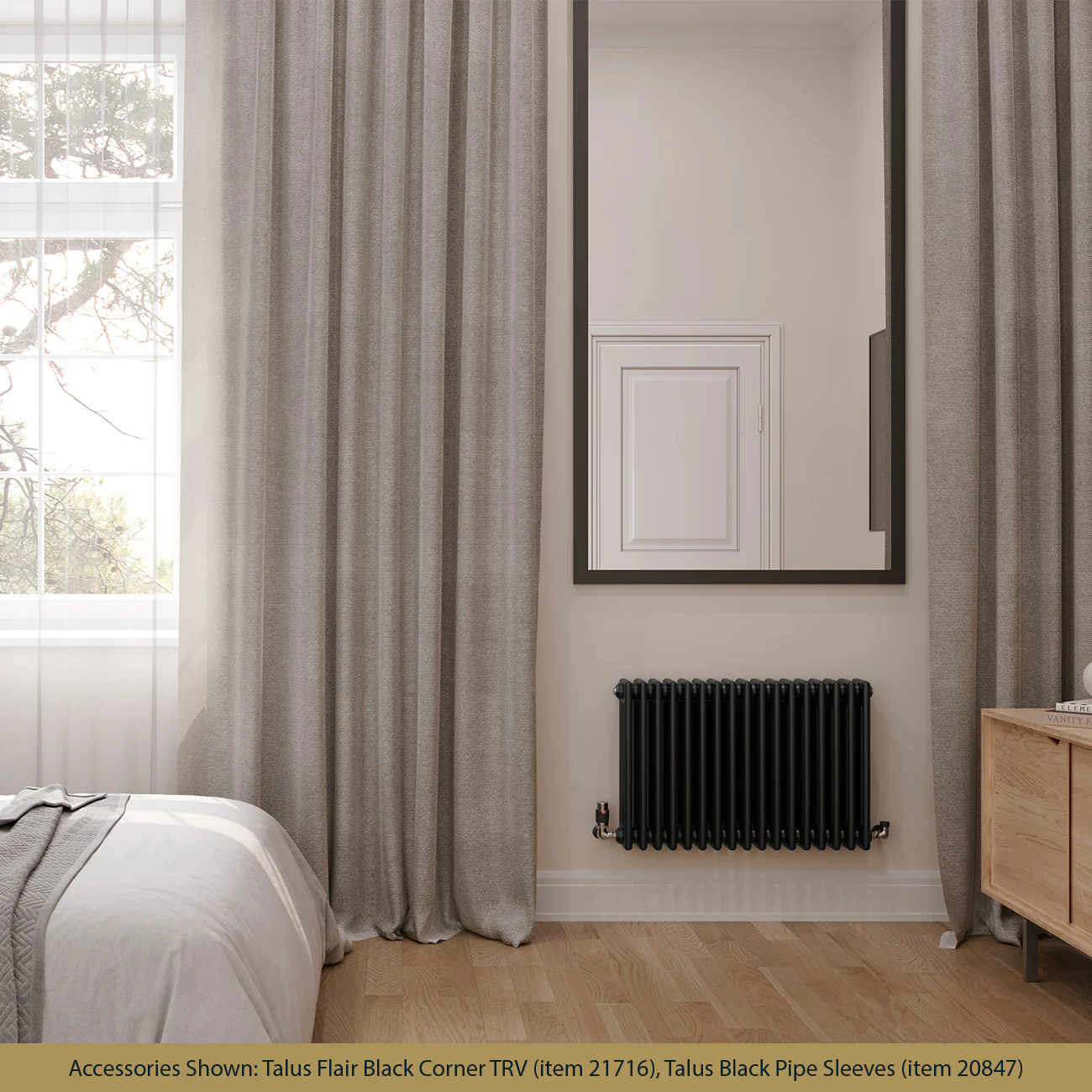 Alpha - Black Column Radiator H500mm x W768mm 4 Column - Image 2