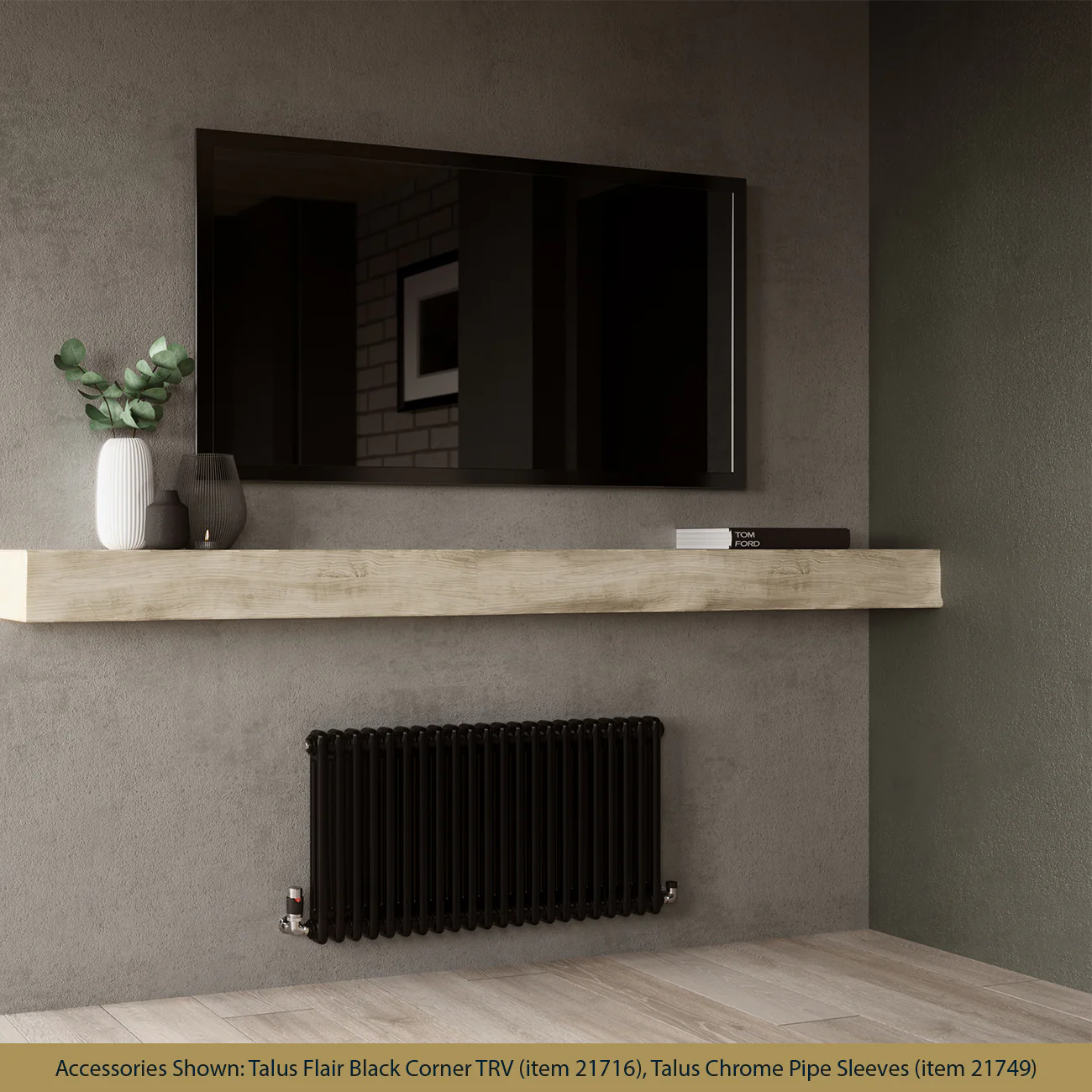 Alpha - Black Column Radiator H500mm x W988mm 2 Column - Image 2