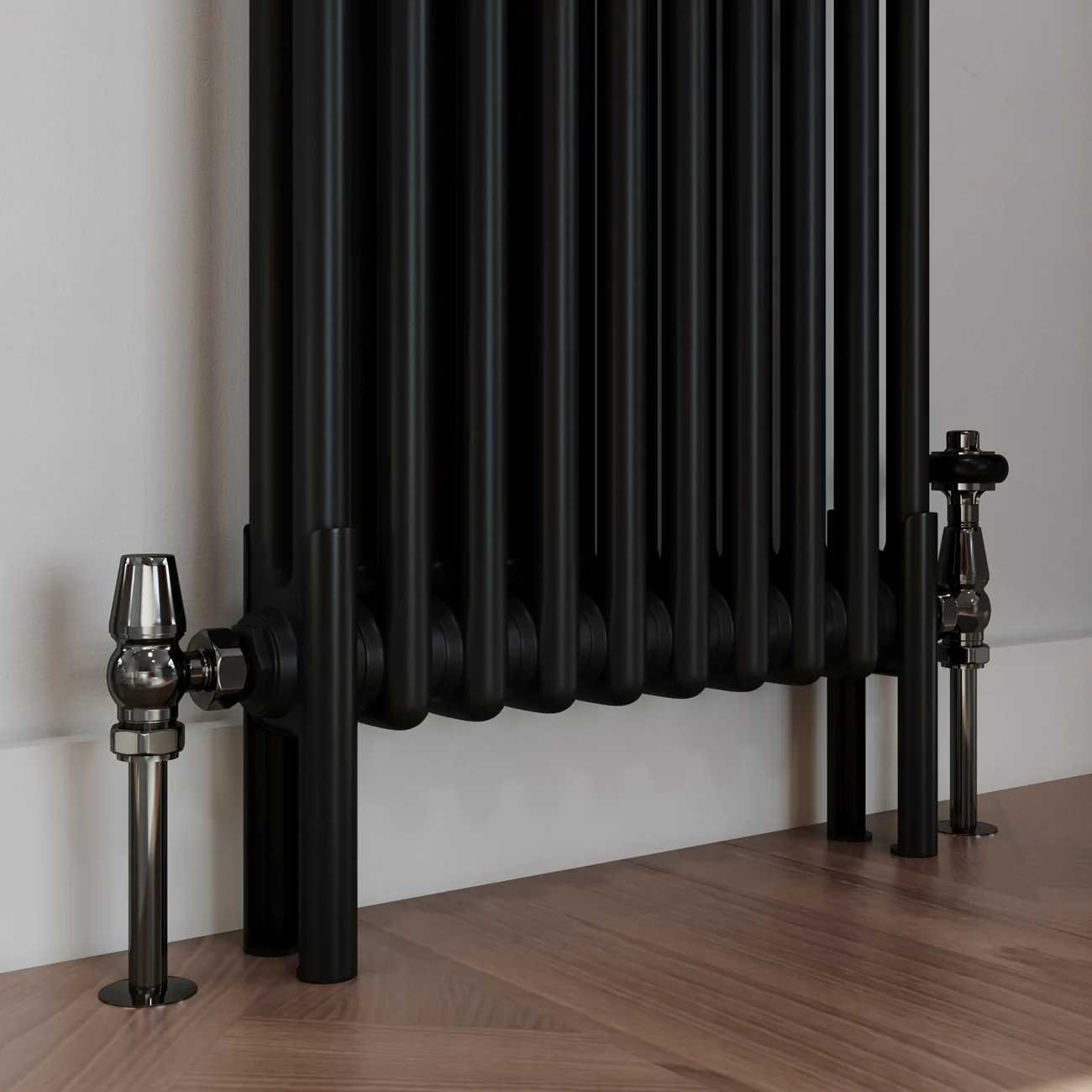 Alpha - Black Column Radiator H600mm x W1164mm 2 Column - Feet Included - Image 5