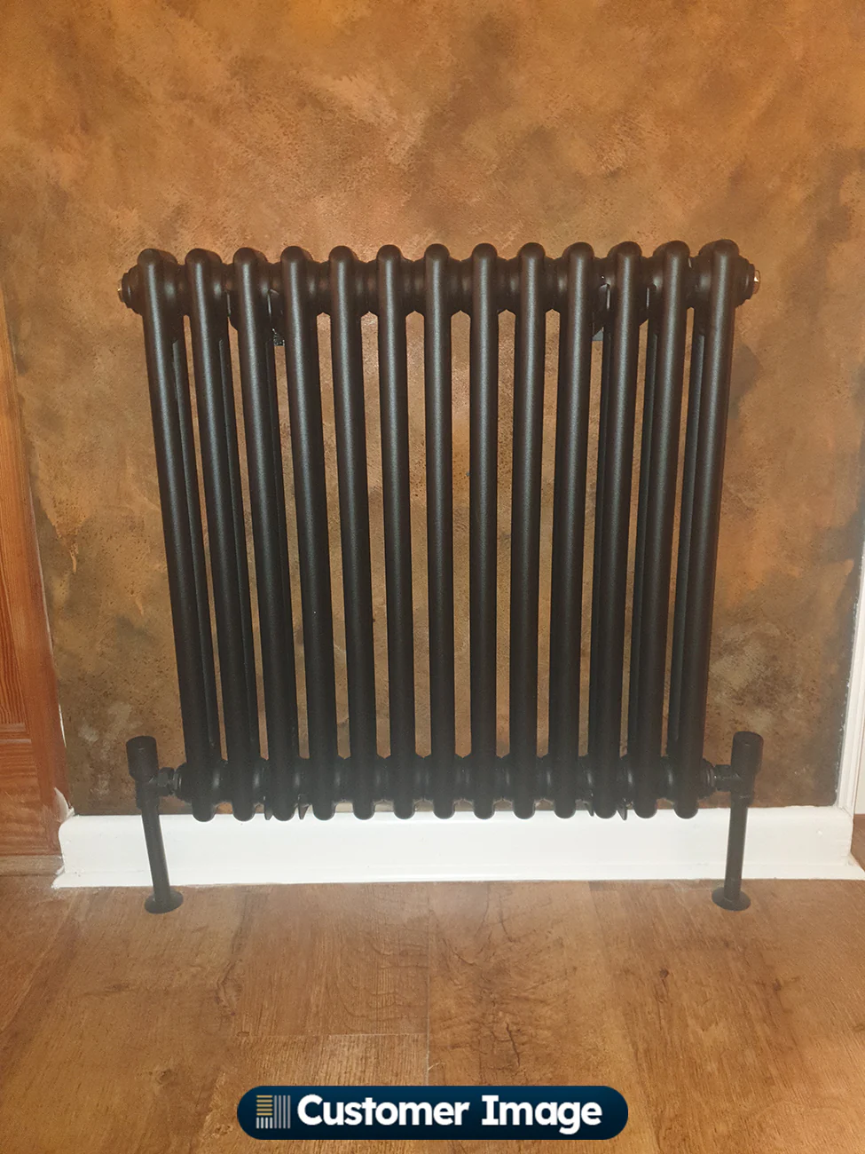 Alpha - Black Column Radiator H600mm x W592mm 2 Column - Image 4