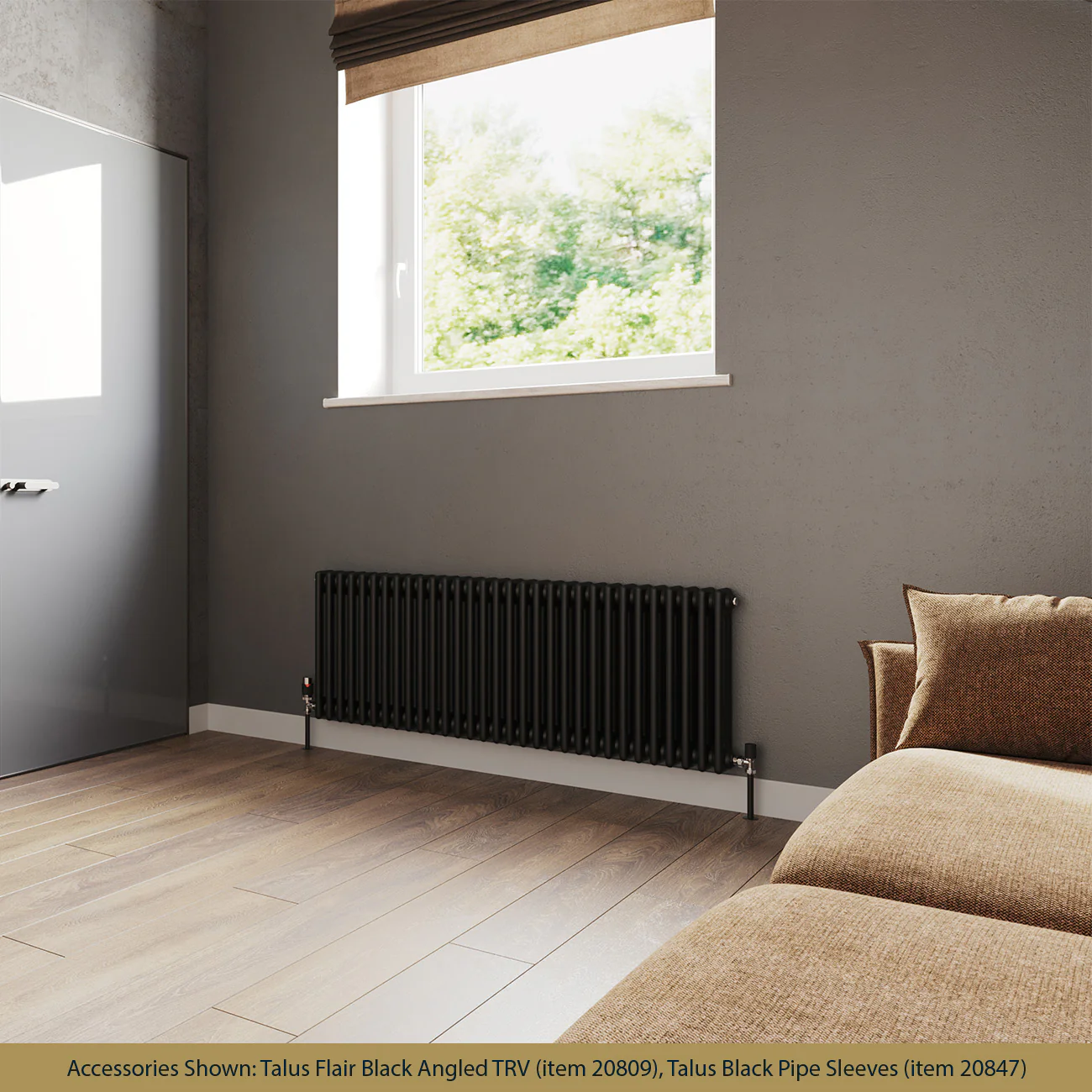 Alpha - Black Column Radiator H500mm x W1355mm 3 Column - Image 2
