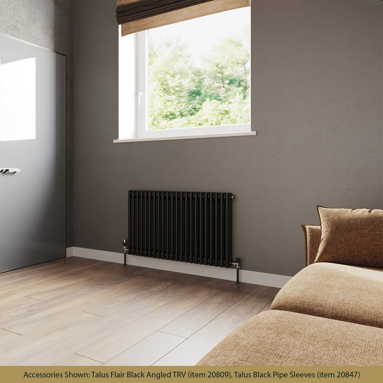 Alpha - Black Column Radiator H600mm x W999mm 3 Column - Image 2
