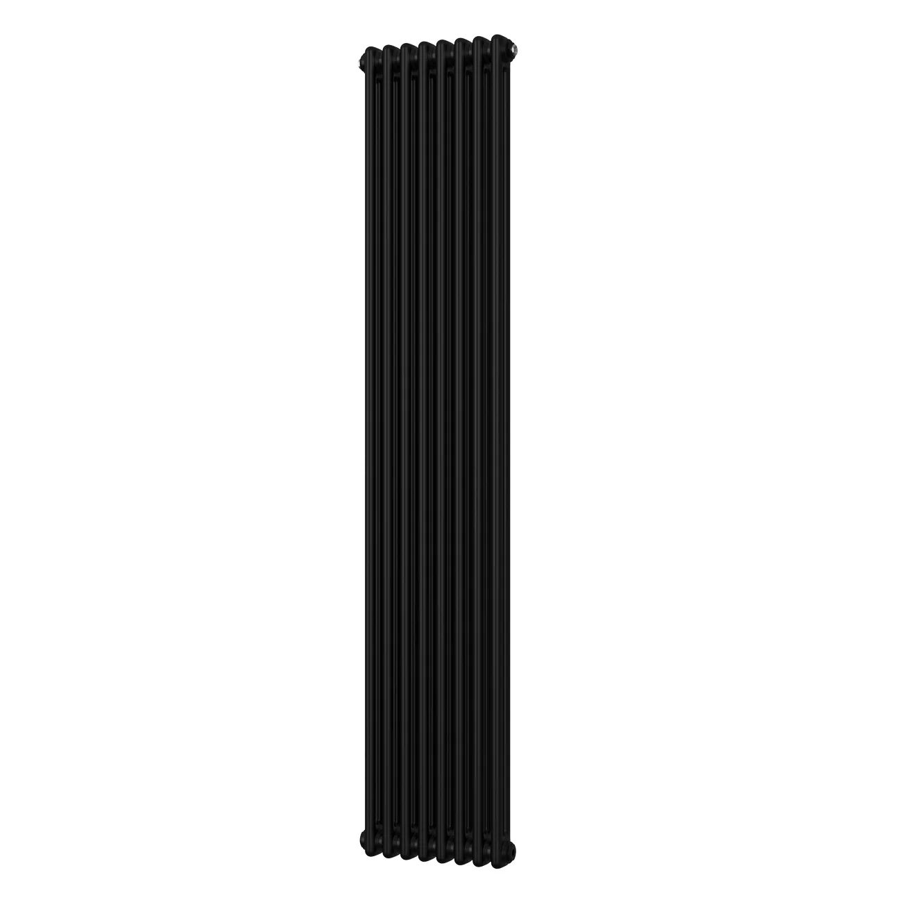 Alpha - Black Vertical Column Radiator H1800mm x W372mm 2 Column - Feet Included