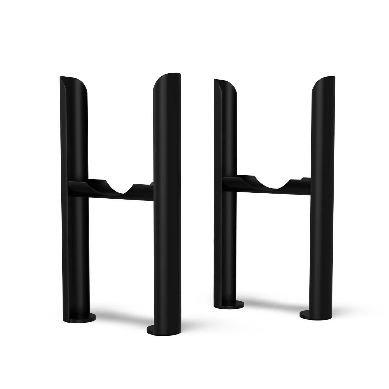Alpha - Black Vertical Column Radiator H1800mm x W376mm 3 Column - Feet Included - Image 4