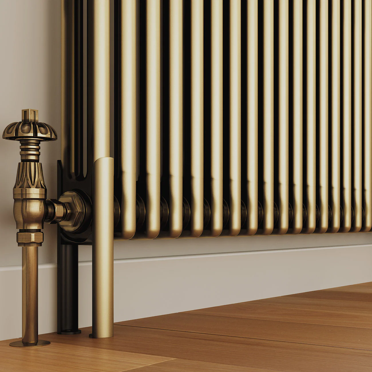 Alpha - Column Radiator Feet - 2 Column Antique Brass - Image 3