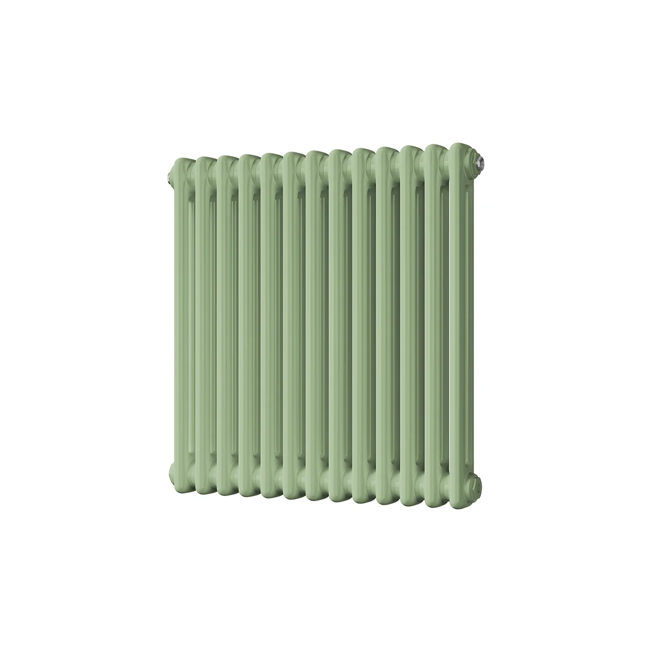 Alpha - Pale Green Column Radiator H600mm x W592mm 2 Column