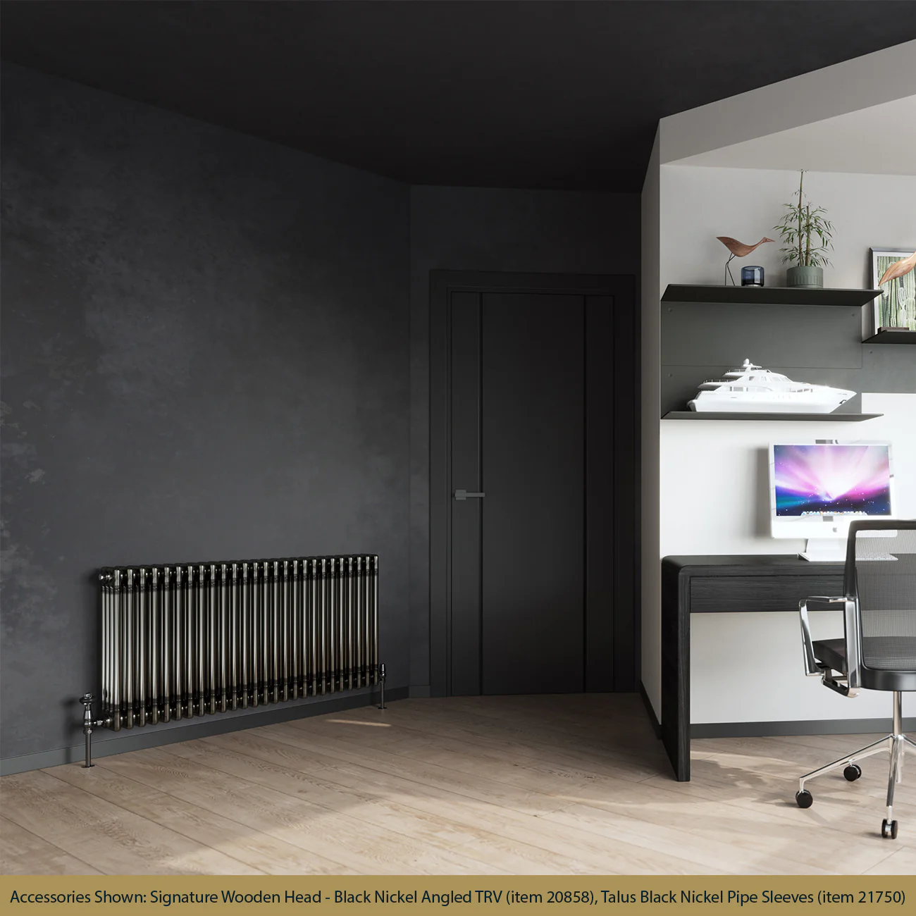 Alpha - Raw Metal Column Radiator H600mm x W1164mm 4 Column - Feet Included - Image 2