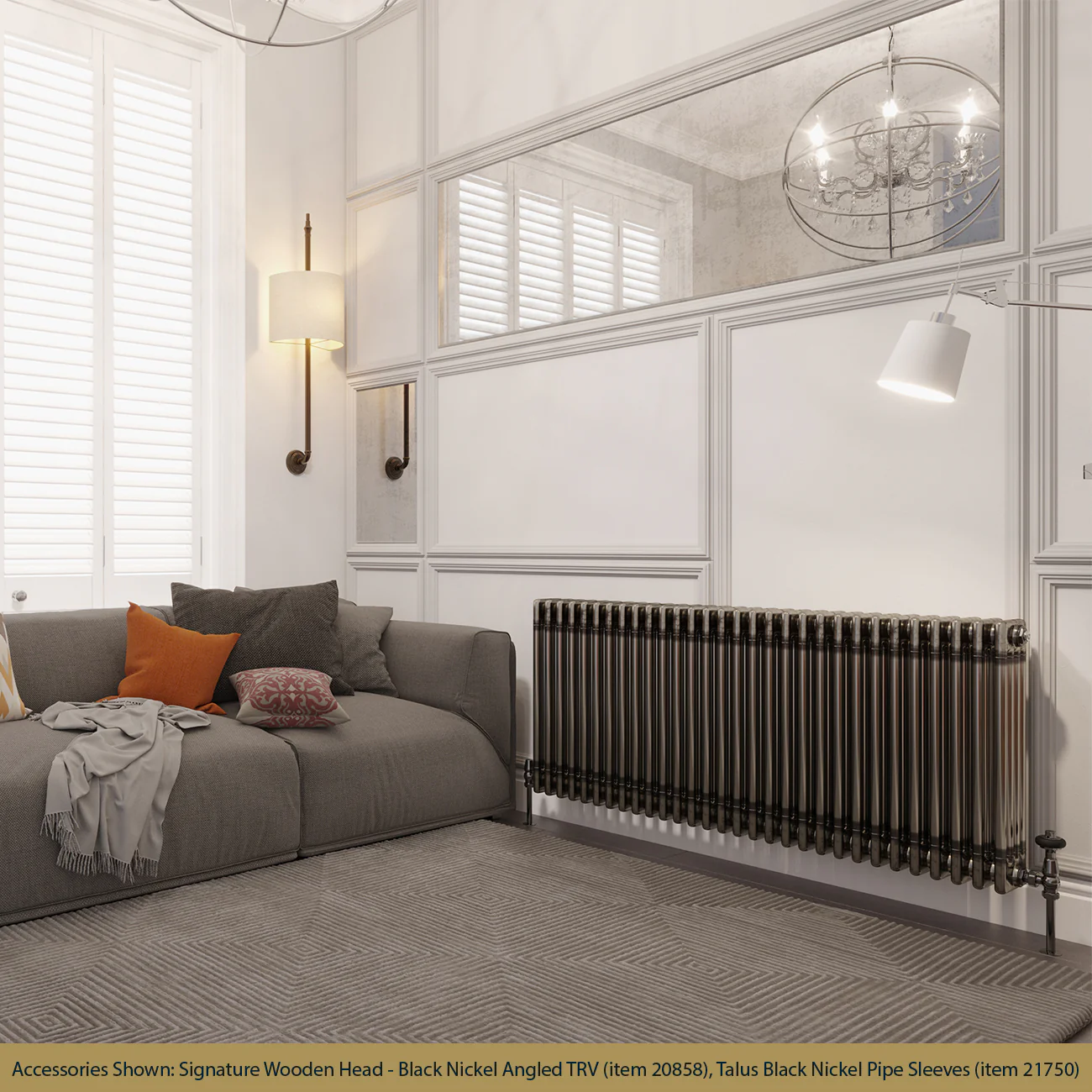 Alpha - Raw Metal Column Radiator H600mm x W1340mm 4 Column - Feet Included - Image 2