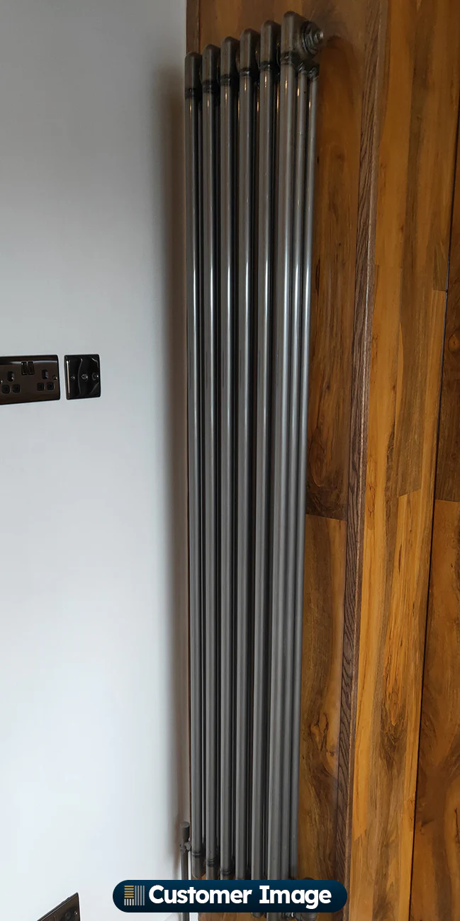 Alpha - Raw Metal Vertical Column Radiator H1800mm x W287mm 3 Column - Image 7