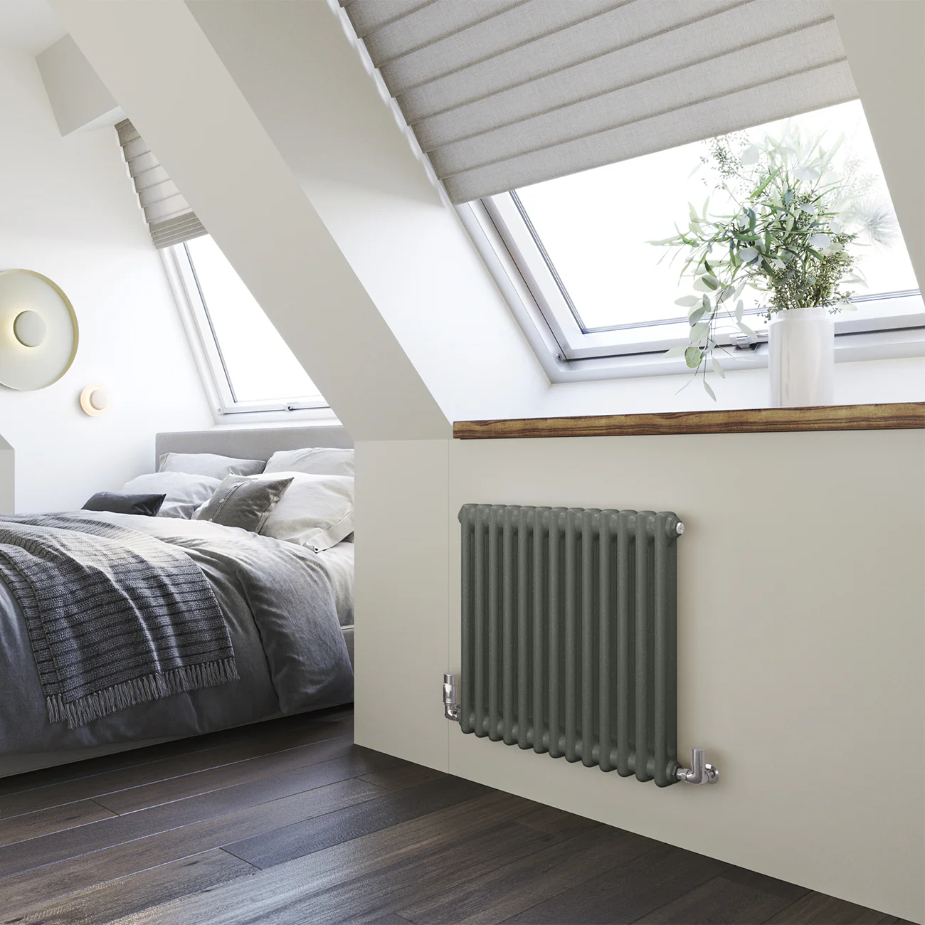 Alpha - Signature Audi Grey Column Radiator H600mm x W592mm 2 Column - Image 2