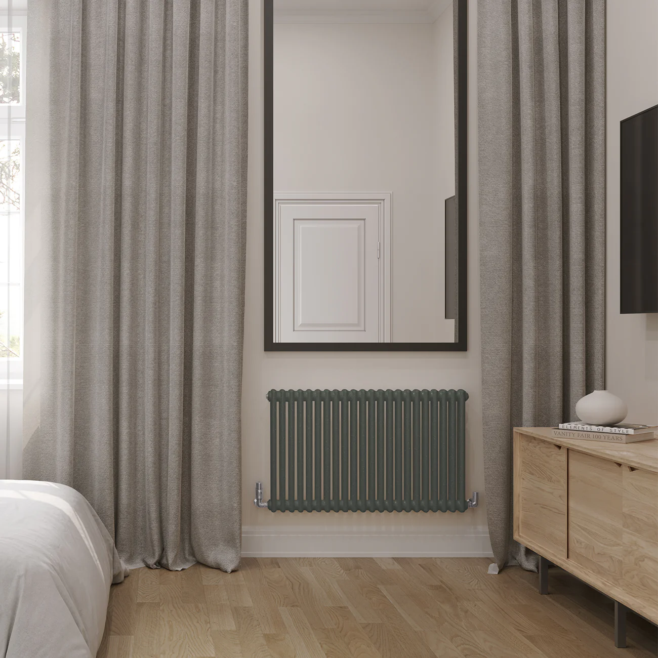 Alpha - Signature Audi Grey Column Radiator H600mm x W988mm 2 Column - Image 2