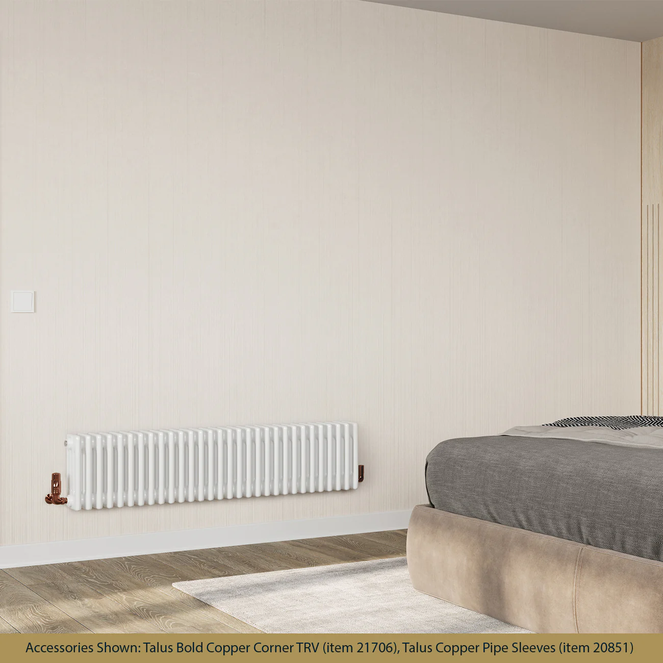 Alpha - White Column Radiator H300mm x W1340mm 4 Column - Image 2