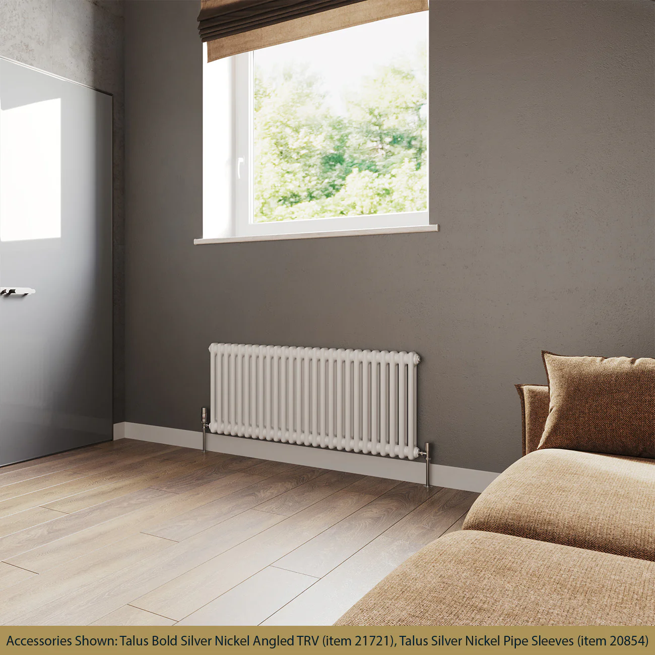 Alpha - White Column Radiator H500mm x W1164mm 2 Column - Image 2