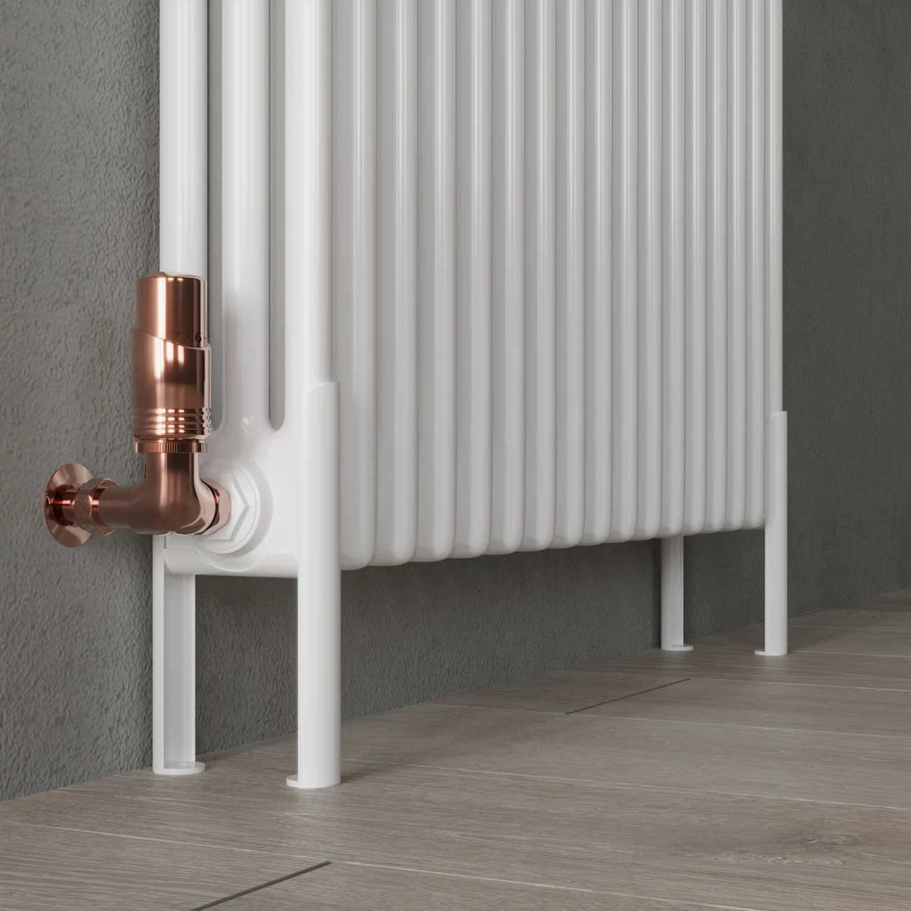 Alpha - White Column Radiator H500mm x W1177mm 3 Column - Feet Included - Image 6