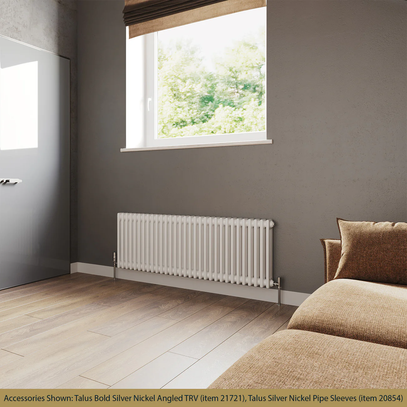 Alpha - White Column Radiator H500mm x W1355mm 3 Column - Feet Included - Image 3
