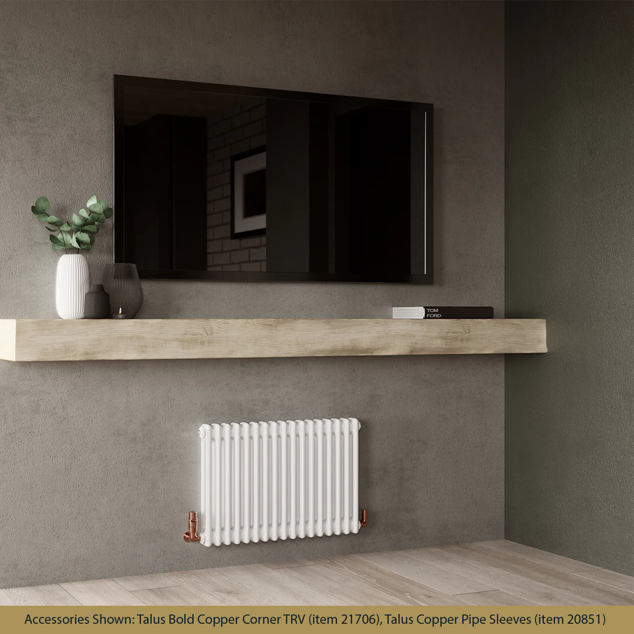 Alpha - White Column Radiator H500mm x W768mm 2 Column - Feet Included - Image 2