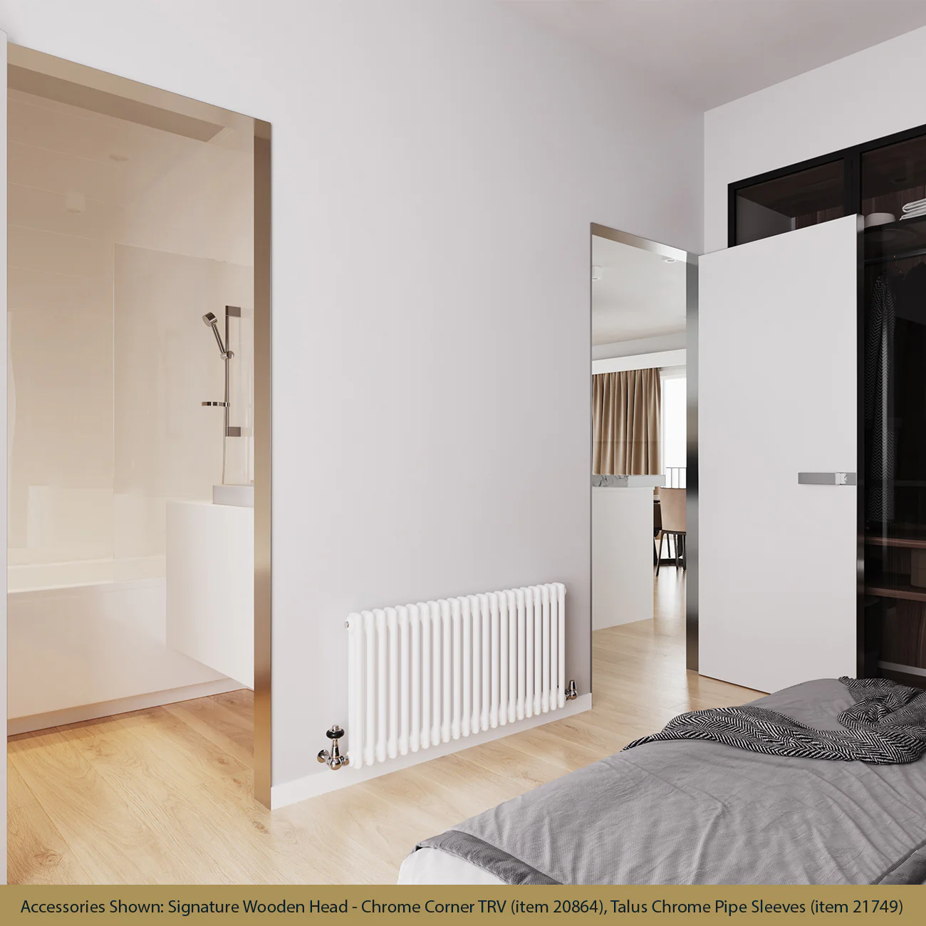 Alpha - White Column Radiator H500mm x W988mm 2 Column - Feet Included - Image 2