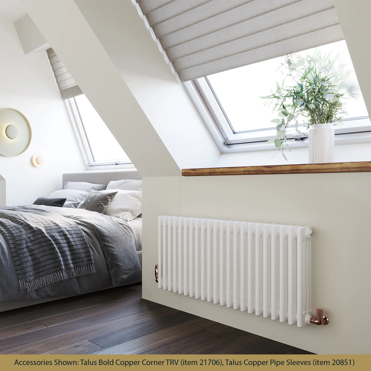 Alpha - White Column Radiator H500mm x W988mm 4 Column - Feet Included - Image 2