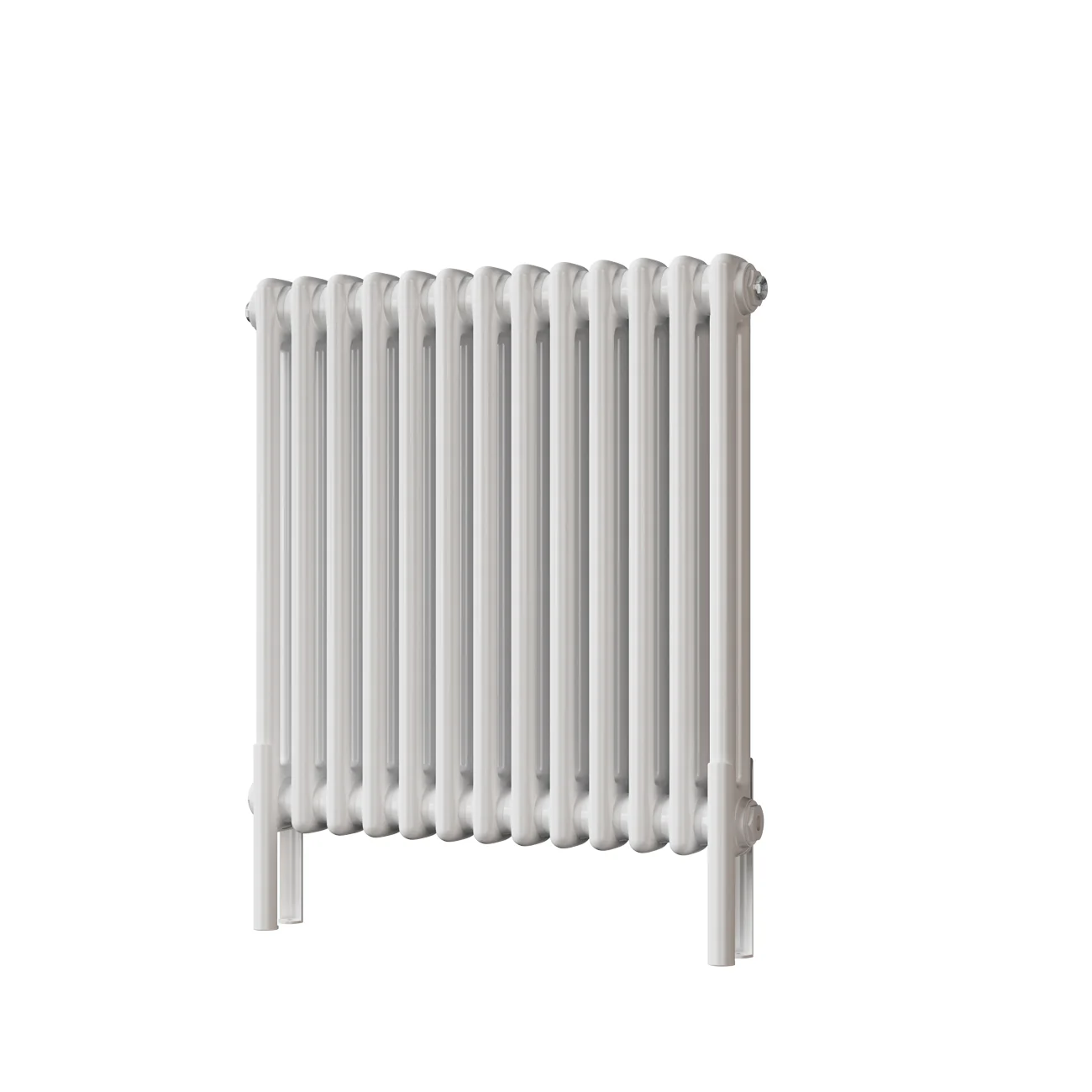 Alpha - White Column Radiator H600mm x W592mm 2 Column - Feet Included