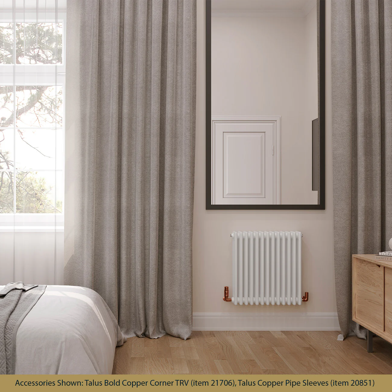Alpha - White Column Radiator H600mm x W592mm 4 Column - Image 2