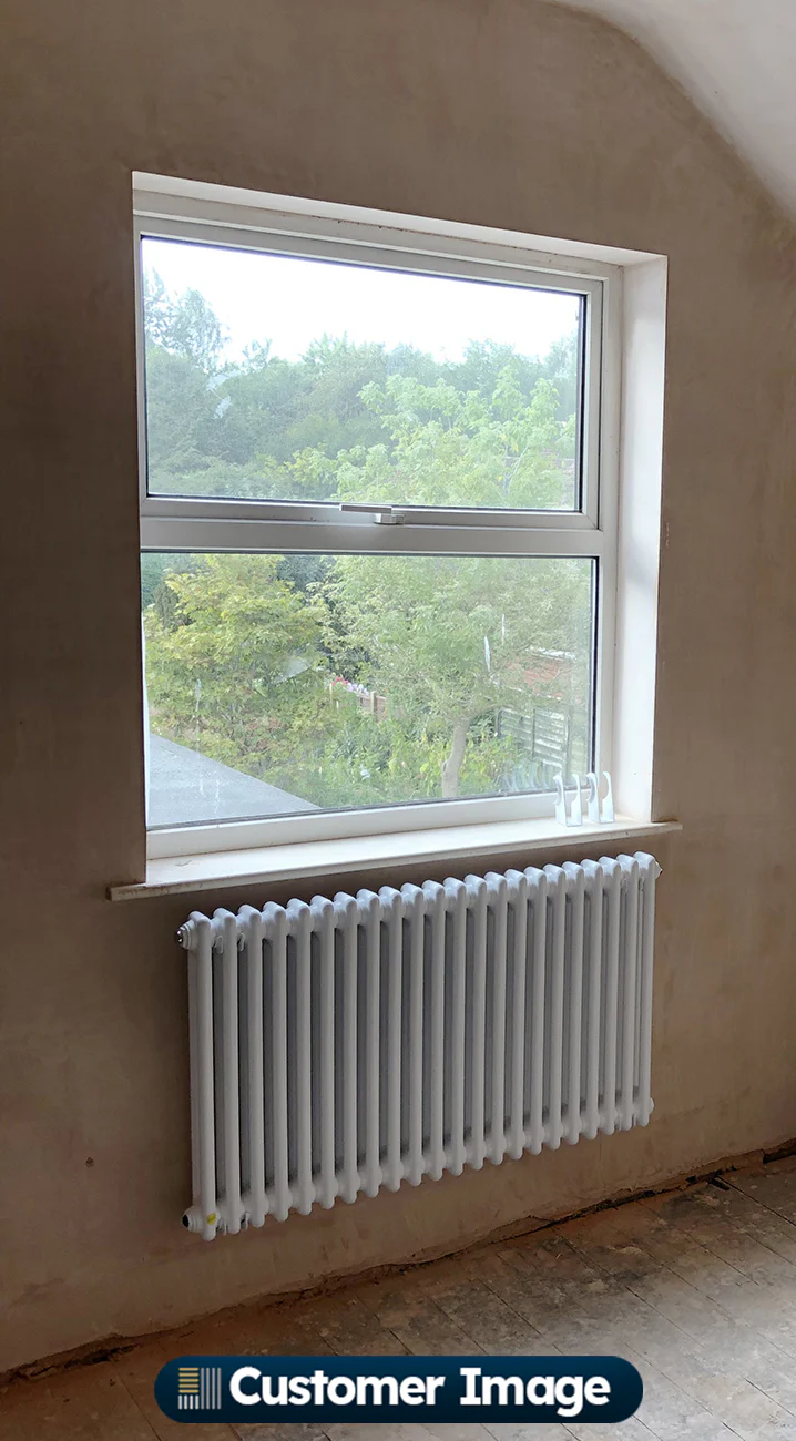 Alpha - White Column Radiator H600mm x W988mm 2 Column - Feet Included - Image 9