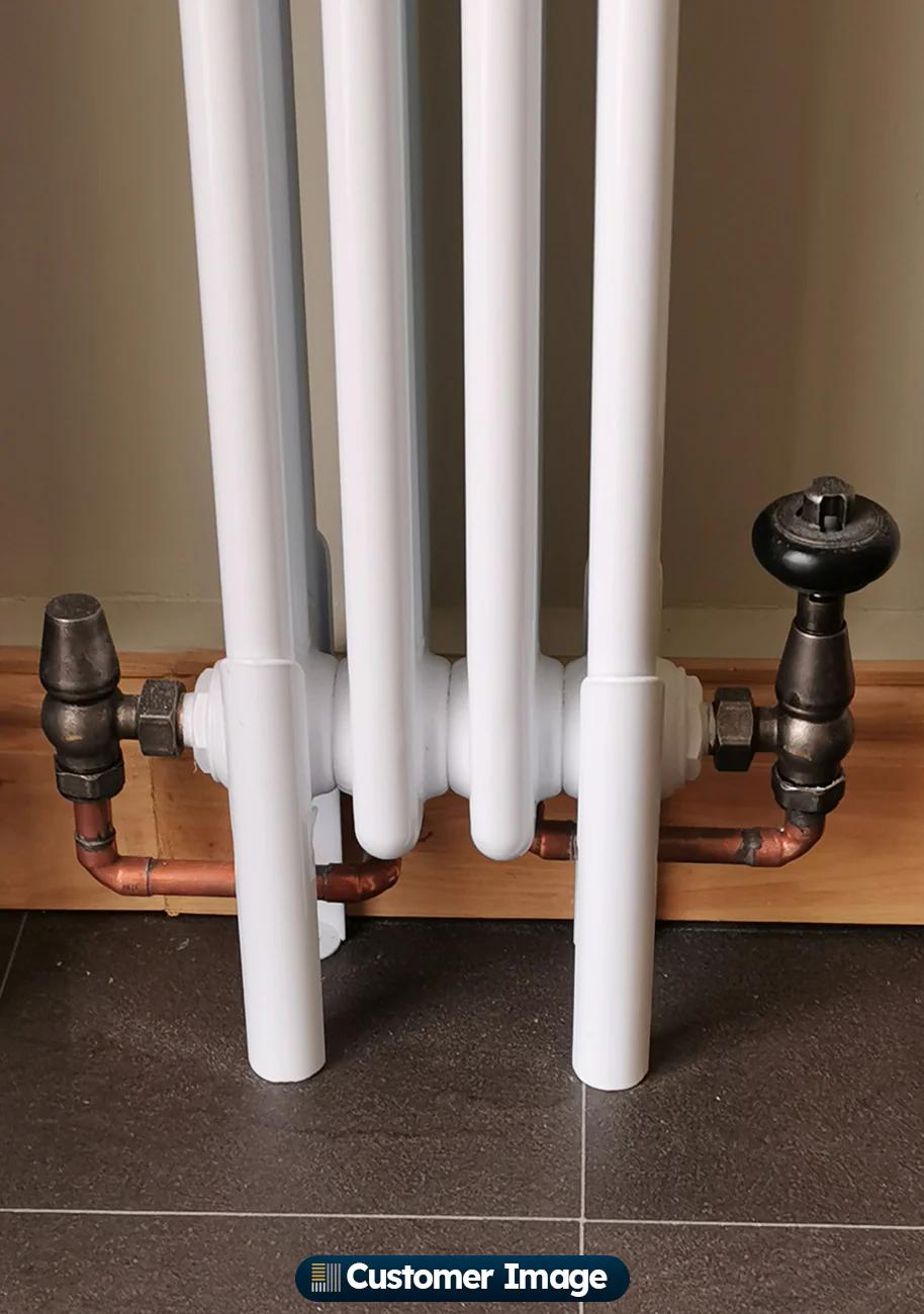 Alpha - White Column Radiator H600mm x W999mm 3 Column - Feet Included - Image 9