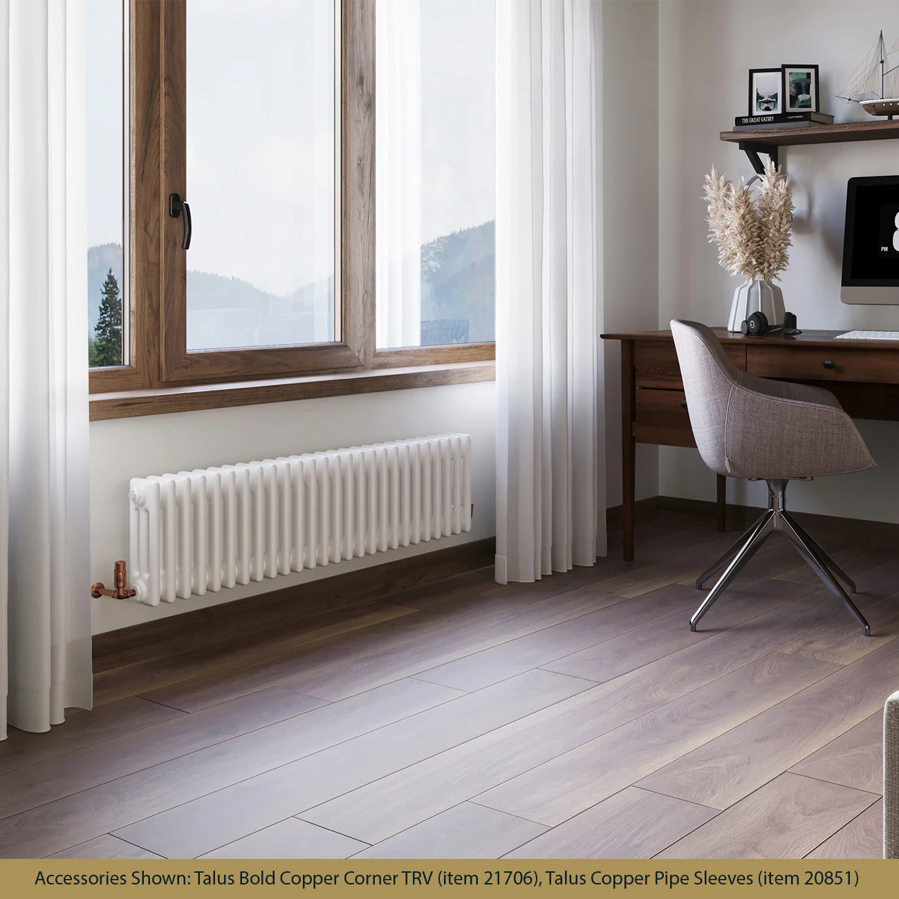 Alpha - White Column Radiator H300mm x W1177mm 3 Column - Image 2