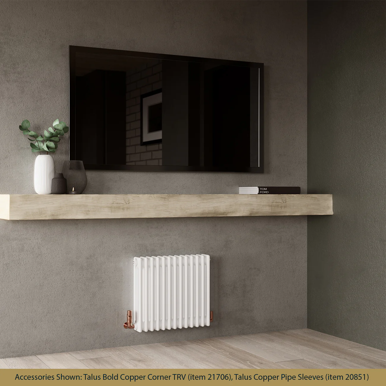Alpha - White Column Radiator H500mm x W599mm 3 Column - Image 2